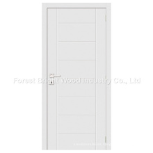 Venta caliente moderna puerta de panel de rasante de madera blanca